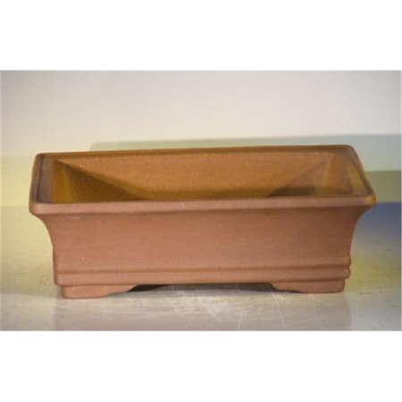 Paisaje 12 x 9.625 x 3.5 in. Unglazed Ceramic Bonsai Pot, Tan - Rectangle PA2202888